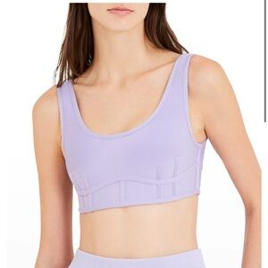NWT Herve by Herve Leger Scoop Neck Cropped Bra Top with Corset Detail - size S